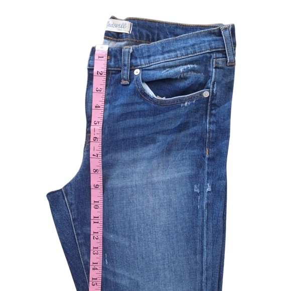 Madewell Slim Boyjean Jeans Sz 29 Medium Wash Distressed Boyfriend Fit Denim - Picture 5 of 11